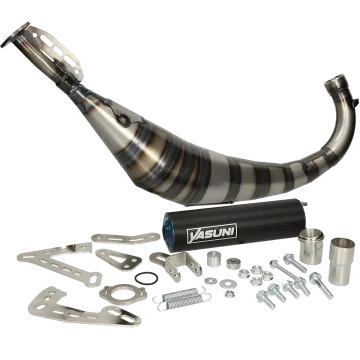 Yasuni R3 Carrera Exhaust Blue Underbody Derbi / Minarelli AM6 50cc 2-Stroke
