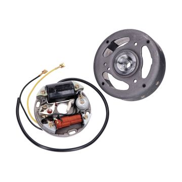 Ignition stator, rotor complete with flywheel 6V 17W clockwise 101 OctaneE for Puch Maxi E50 Sachs, Hercules, Zündapp
