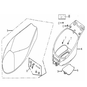 Saddle Buddybak Generic Ideo red 2007 2-stroke