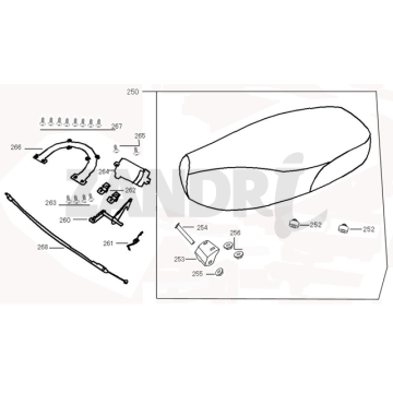 Saddle Buddy seat Santini Capri black