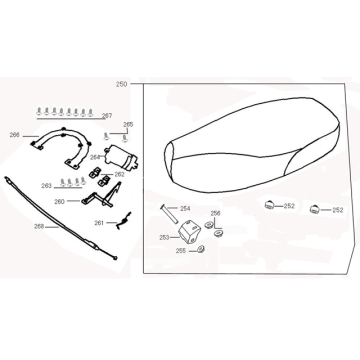 Saddle Buddy seat AGM VX50 matt anthracite