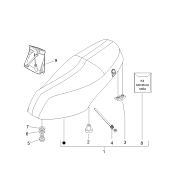 Saddle - Sitting Piaggio Zip 50 SP 2006-2013