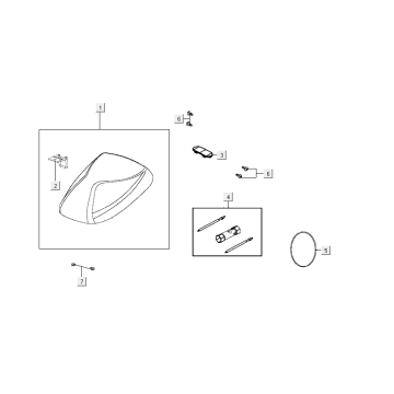 Saddle Kymco Agility Delivery 4-stroke euro4 black