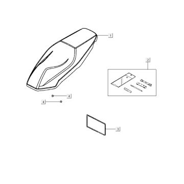 Saddle Kymco City 16' 4-stroke black