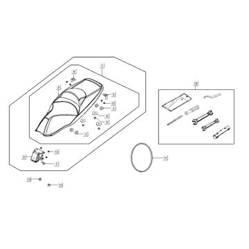 Saddle Kymco Xciting 400i Matt Black