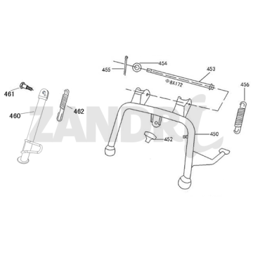 Side Center Stand Santini Capri matt dark blue
