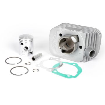 Cylinder Athena 50 cc+F858 Aluminium Durchmesser 38,4 mm Piaggio Bravo, Ciao, Boss, Si, Boxer, Grillo, Pack2 (Kolbenbolzen = Durchmesser 12 mm)