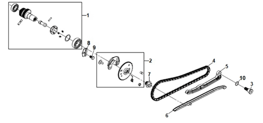 Cam shaft - CYL. head L. side cover Sym ADX 125i ABS+ TCS E5 2023
