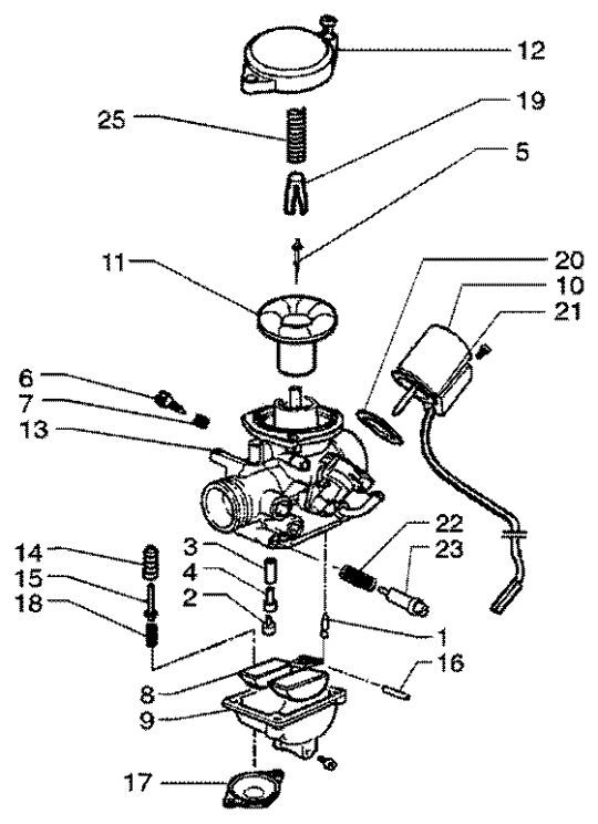 Carburetor Piaggio Liberty 4-stroke up to 2005
