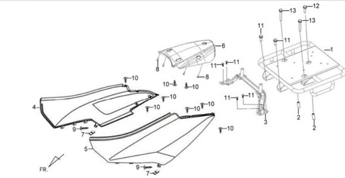 Sym X'PRO 125 Gray (GY7450U) plating