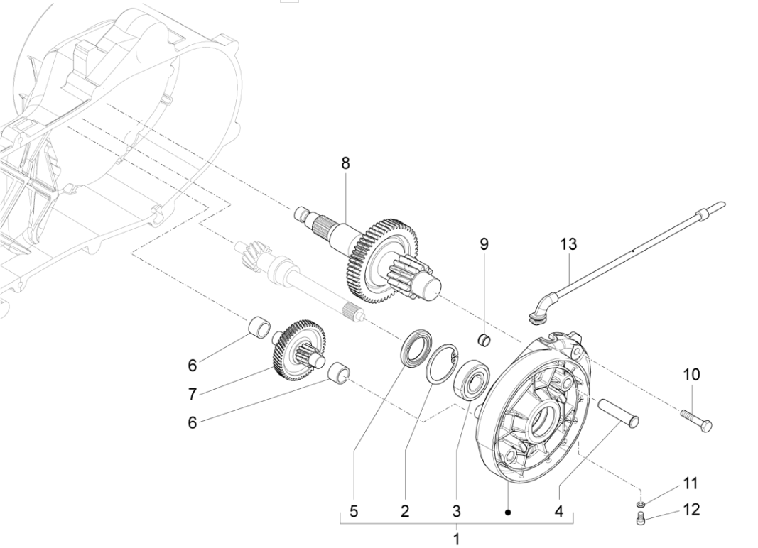 Transmission Vespa Sprint 4-stroke 3-valve (euro4 injection IGET)