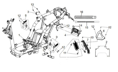 Sym E-Fiddle frame body