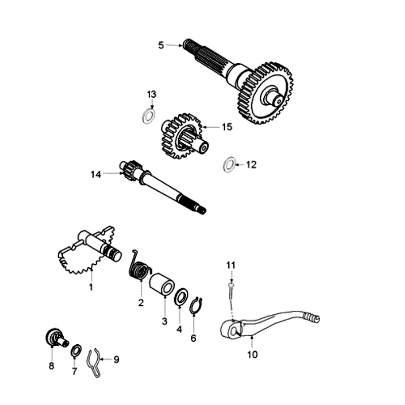 Drive Shafts - Kickstarter Peugeot Fox Delivery Red