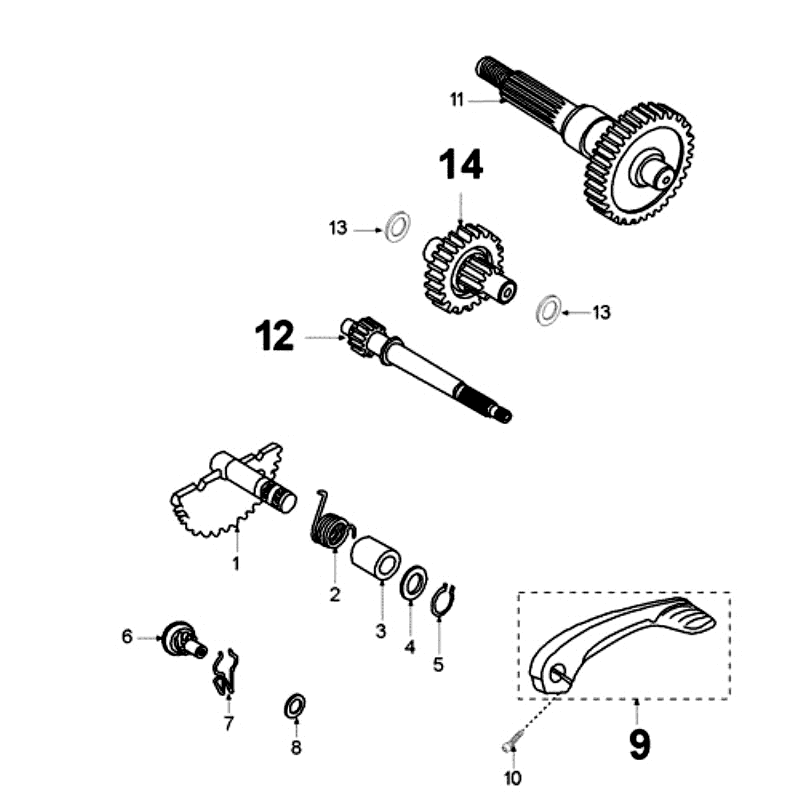 Drive Shafts - Kickstarter Peugeot New Vivacity 2-Stroke Dark Blue
