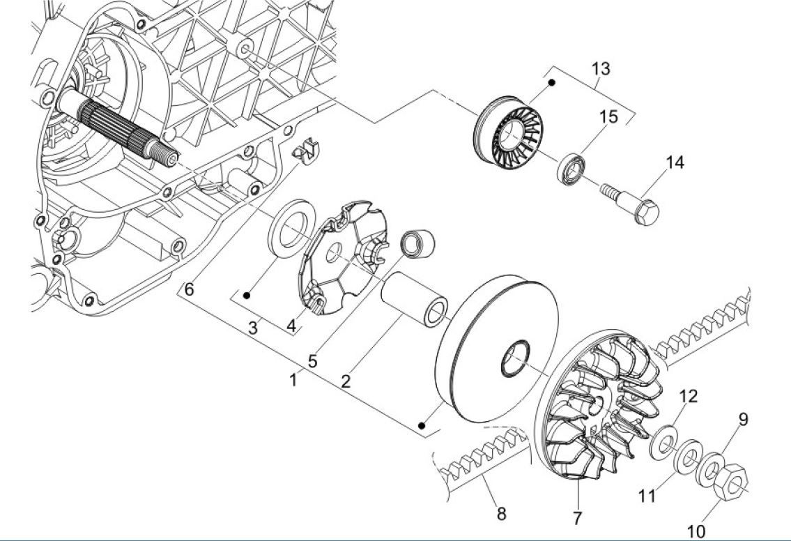 Drive Pulley Vespa GTV 250 4T 4V IE
