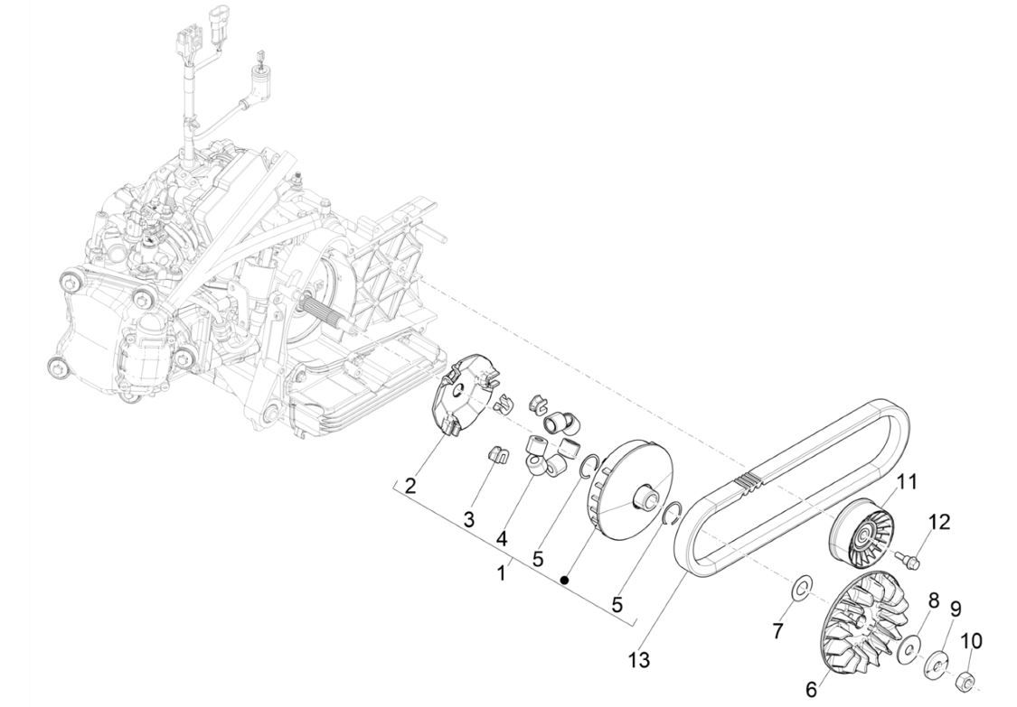Piaggio MP3 300 HPE /300 HPE SPORT E5 ABS 2020-2022 (EMEA) drive pulley