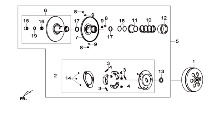 Sym Joymax 125I ABS drive pulley