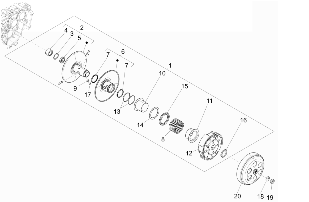 Clutch Vespa Sprint 150 3V IE ABS Euro 3 2015