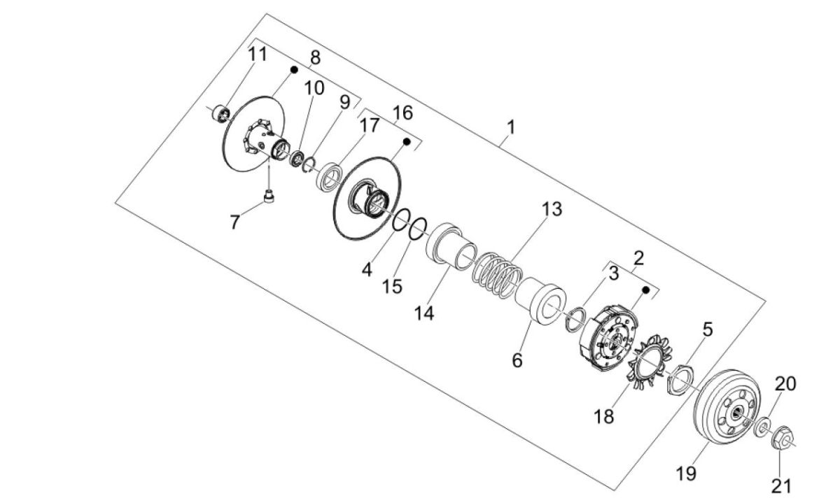 Powered Pulley Vespa GTV 250 4T 4V IE