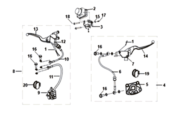 ABS braking system Sym Symphony ST 200I