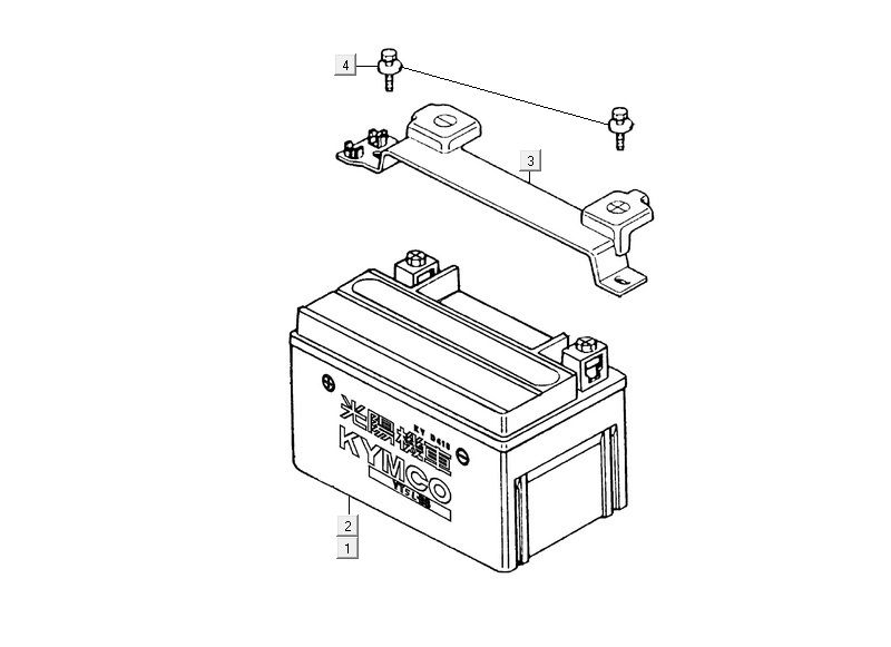 Battery Kymco Maxxer 90 Black