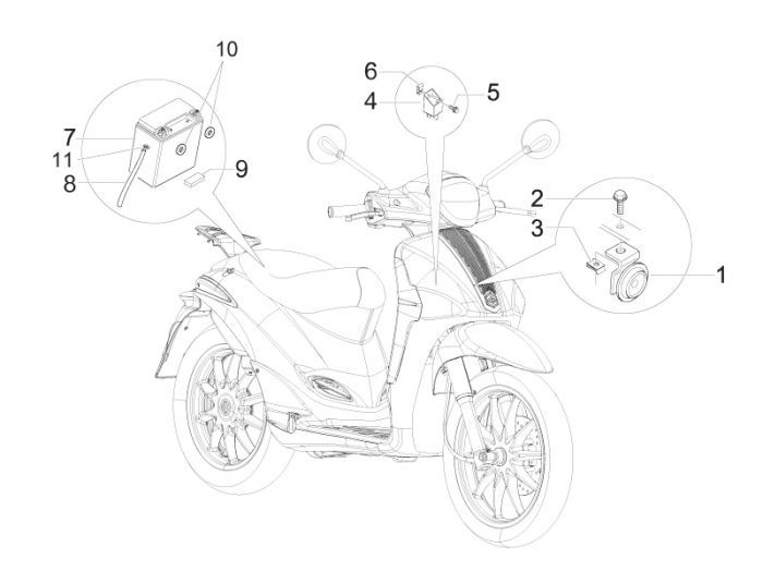 Battery Piaggio Liberty 2-stroke