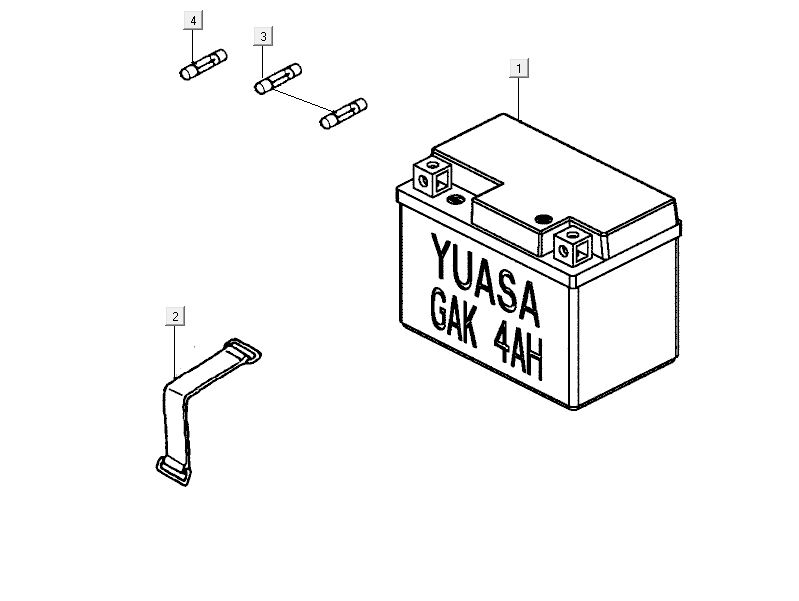 Battery Kymco City 16' 4-stroke dark grey