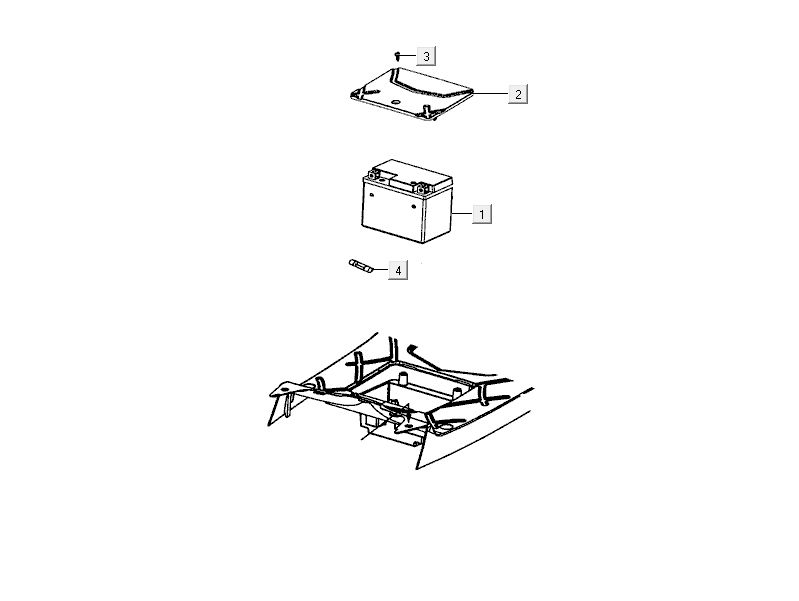 Battery Kymco Delivery 4-stroke black