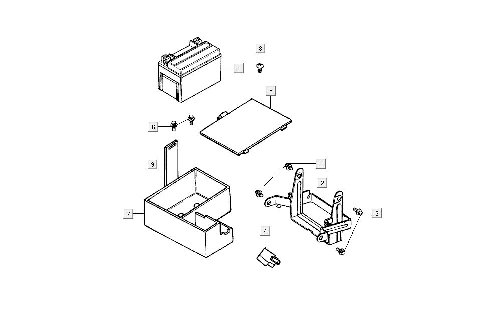 Battery Kymco Dink AC 2-stroke Silver
