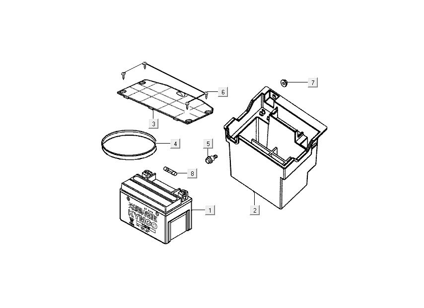 battery Kymco Grand Dink 2-stroke Anthracite