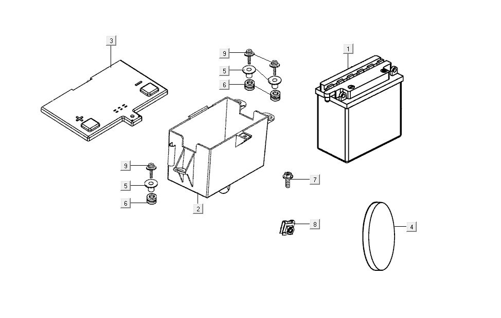 Battery Kymco K-Pipe 4-stroke White