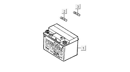 Battery Kymco Super9 2t lc om matt black-red