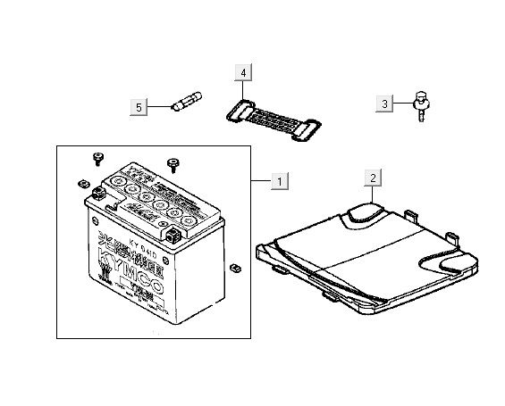 Battery Kymco Vitality 2t ac red