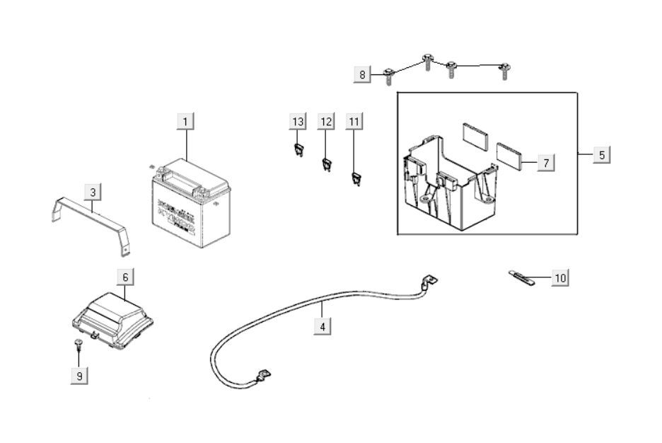 Battery Kymco Xciting 400i Pearly Black