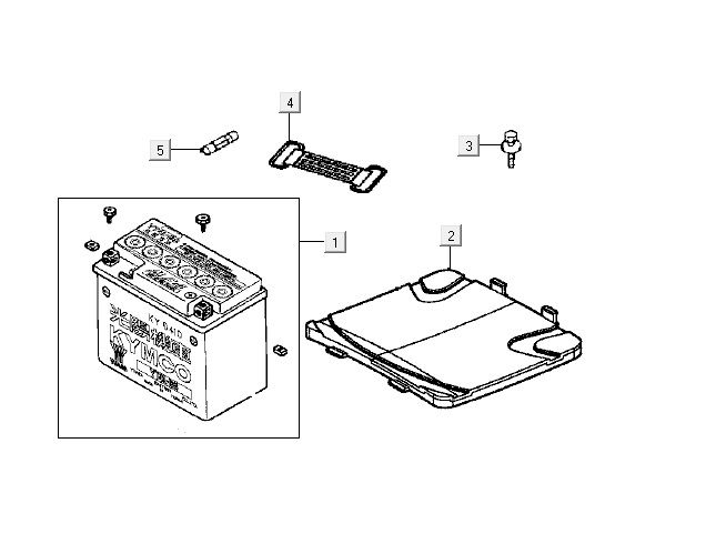 Battery Kymco Yup 2t ac black gloss