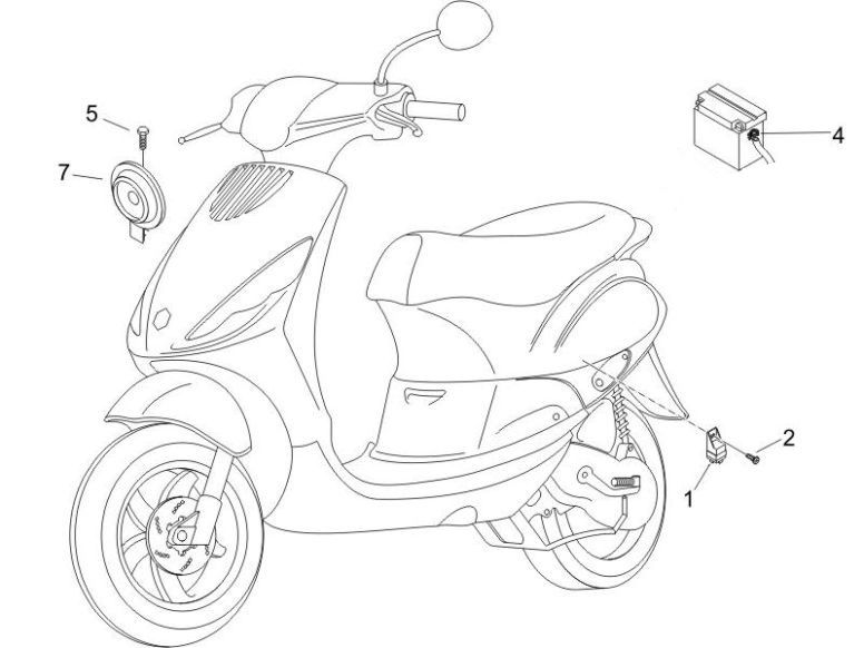 Battery Piaggio Zip 2000 4-stroke AC