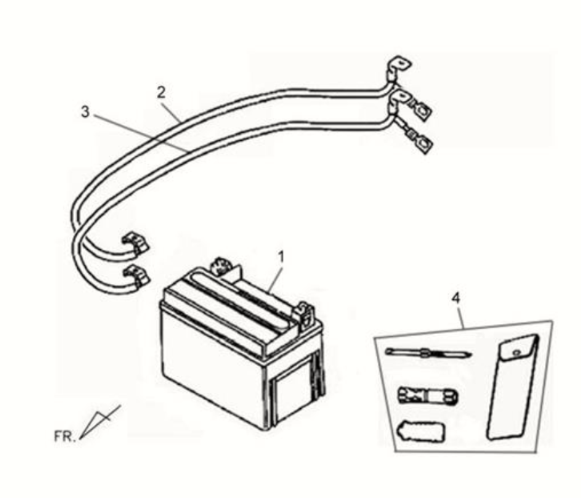 Sym Fiddle II 125S Battery