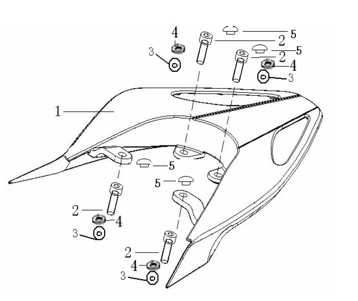 Rear Carrier Generic Ideo black 2010 2-stroke 25