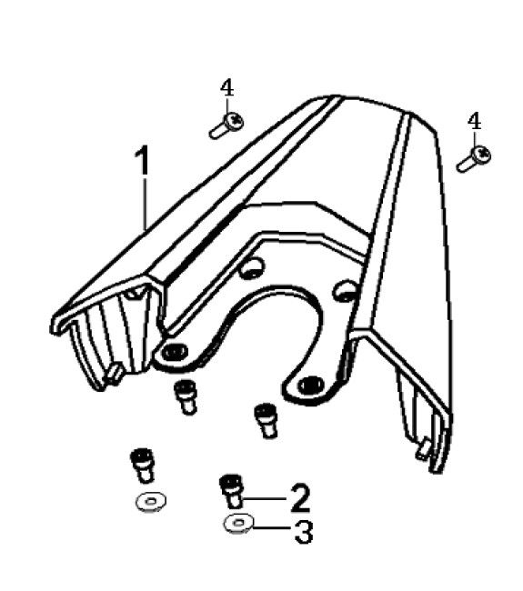 Rear carrier Generic Xor black 2009 2-stroke