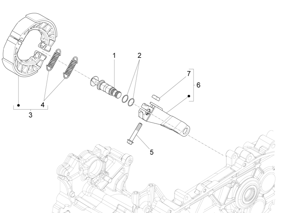 Rear Brake - Vespa Sprint 150 3V IE ABS Euro 3 2015 Brake Shoes