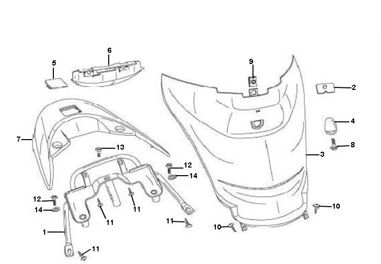 Rear Handle Benzhou City Star 4-stroke