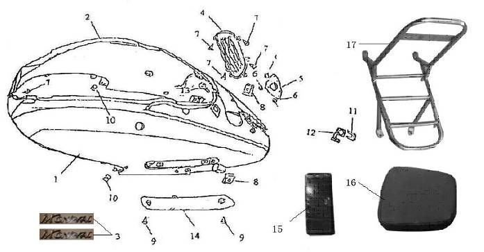 Rear cover Turbo RG50 125cc