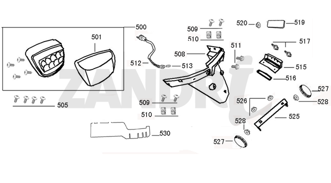 Tail lightCap Santini Capri matt anthracite