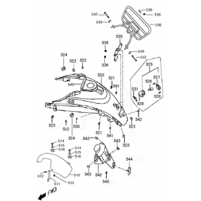 Tail lightcap Giantco Venus I cream