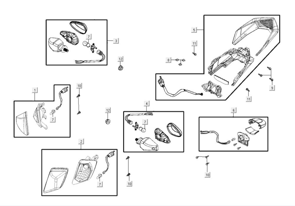 Tail light- Flashing Lights Kymco K-Pipe 125cc