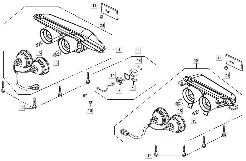 Rear Light Kymco MXU 300R