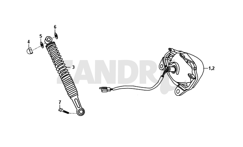 Rear Light - Rear Telescope Sym Orbit (BU289) blue