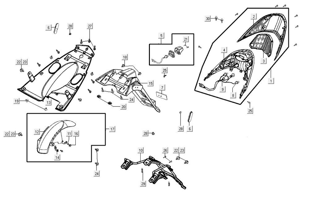 rear light AGILITY CITY 16 4T 125