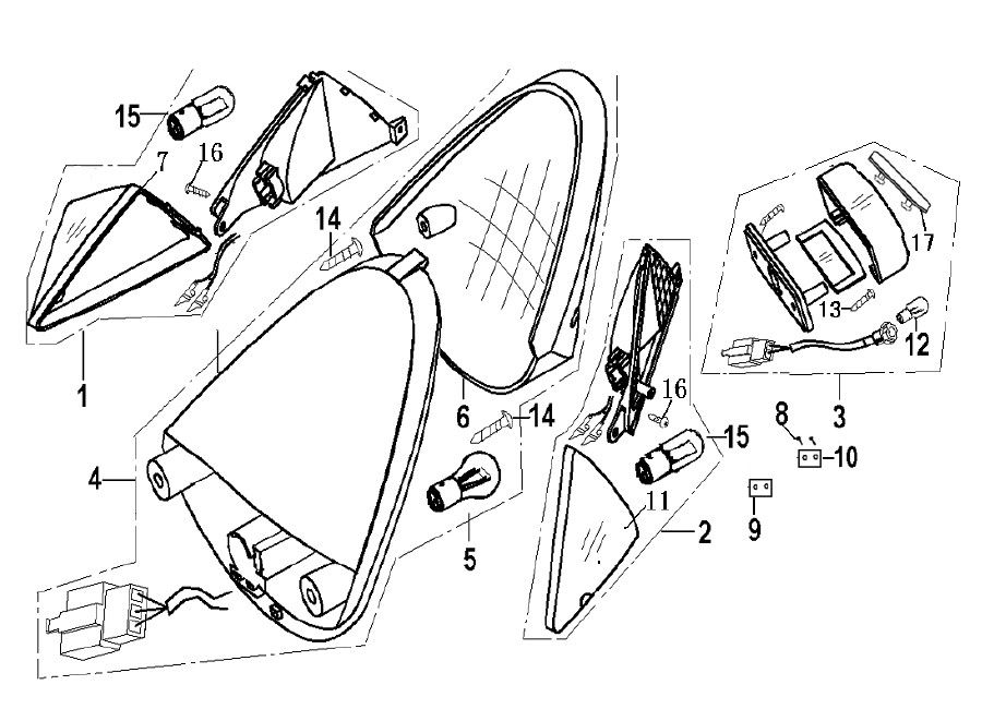 Rear light Generic Xor williams 2009 2-stroke