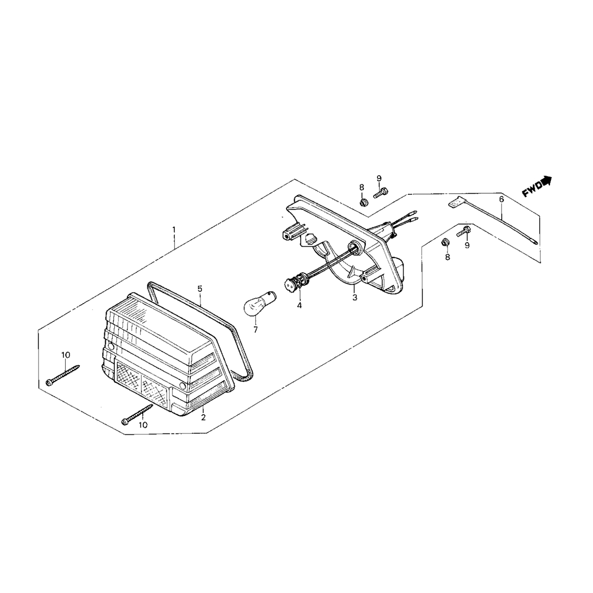 Honda MB50/MB80 rear light